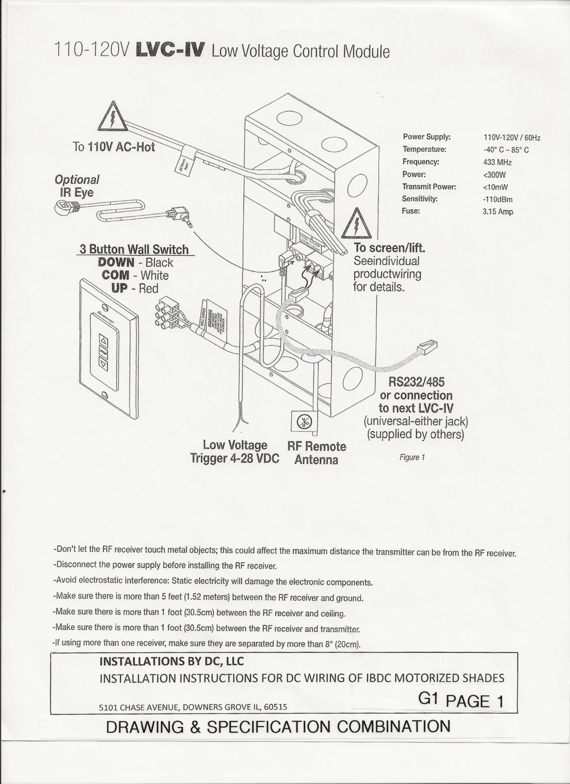 D-G1. General Wiring Hookup – Securshade